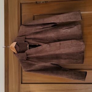 Brown suede coat